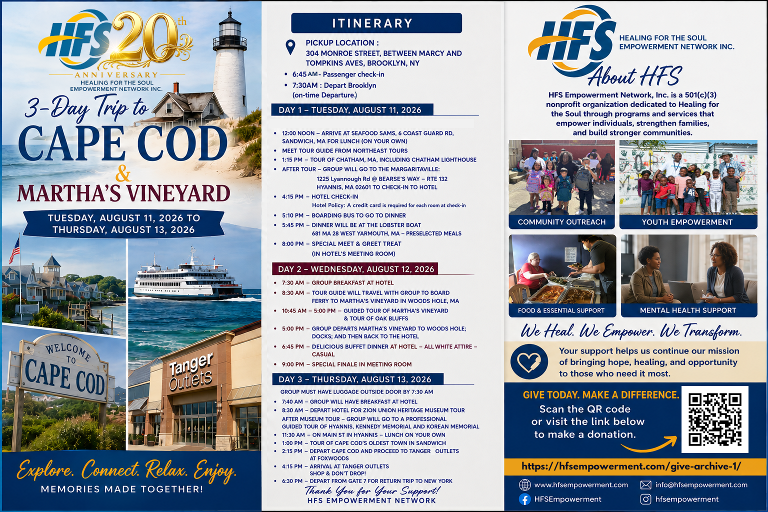 3-Day Cape Cod & Martha's Vineyard Trip — Full 3-day itinerary