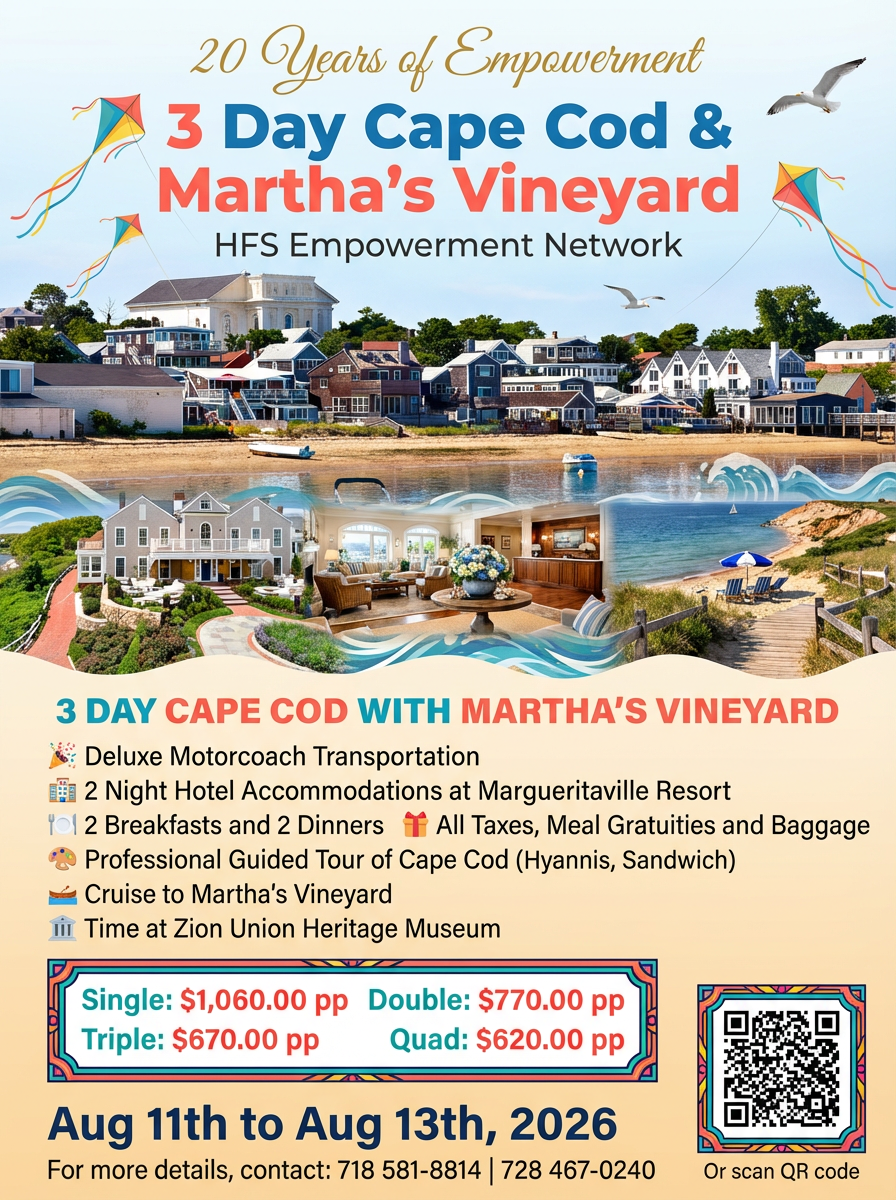 3-Day Cape Cod & Martha's Vineyard Trip — Trip flyer & pricing